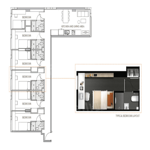 Single Bedroom-6 Share Apartment